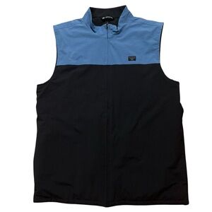 Travis Mathew Todos Santos Golf Vest Mens XL Full Zip Performance Blue Black